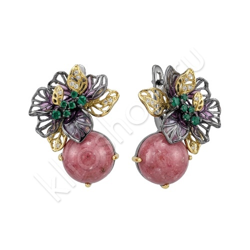 Серьги 36С159321 из серебра купить. 