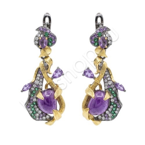 Серьги 35С159317 из серебра купить. 