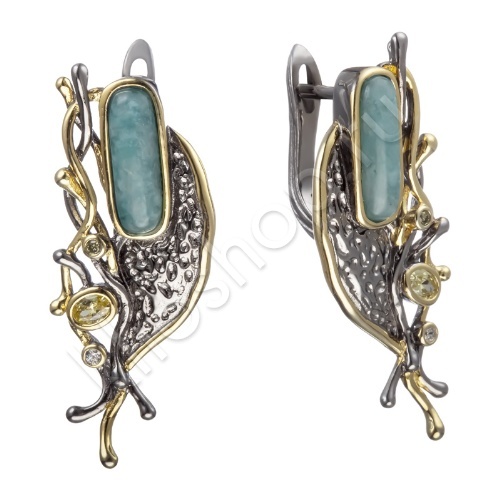Серьги 36С155380 из серебра купить. 