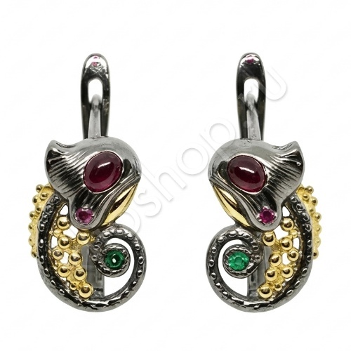 Серьги 35С159325 из серебра купить. 