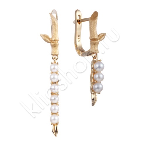 Серьги 14С143106 из серебра купить. 
