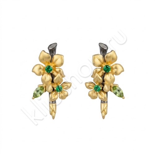 Серьги 36С159327 из серебра купить. 