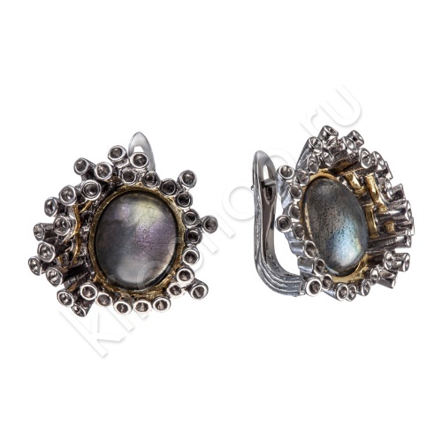 Серьги 36С154272 из серебра купить. 