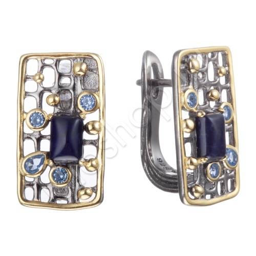 Серьги 36С153007 из серебра купить. 