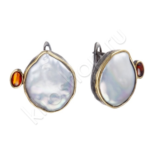 Серьги 34С153012 из серебра купить. 