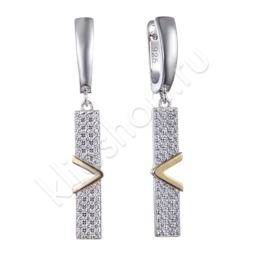 Серьги 12С143192 из серебра купить. 