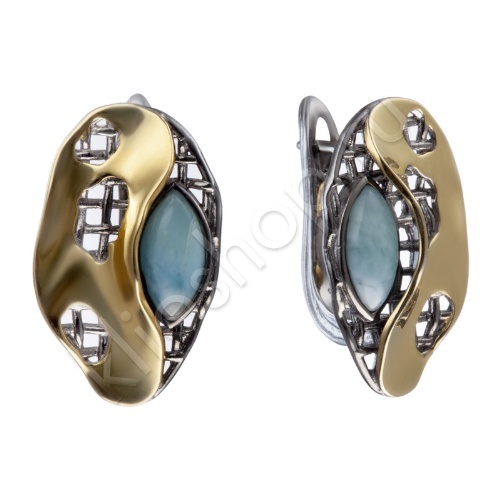 Серьги 36С154264 из серебра купить. 