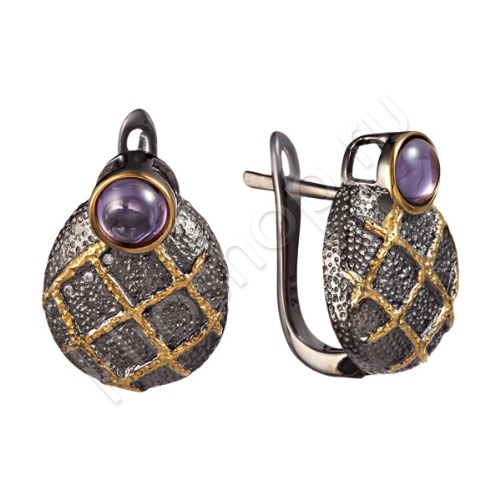 Серьги 13С123207 из серебра купить. 
