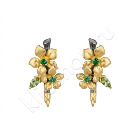 Серьги 36С159327 из серебра купить. 