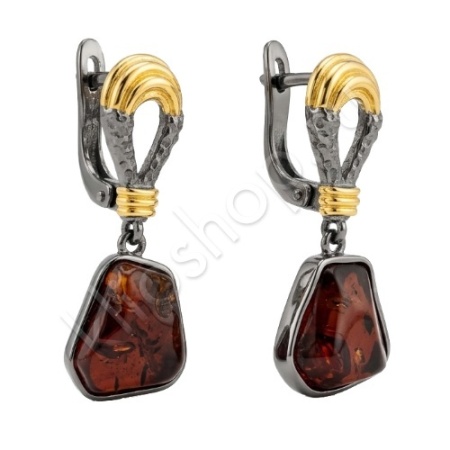 Серьги 35С159309 из серебра купить. 