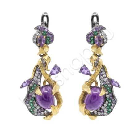 Серьги 35С159317 из серебра купить. 